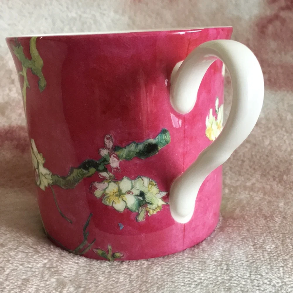 Stechcol Gracie Bone China Ivory Blossoms on Pink Tea Cup NWT 3.25x3.5” - Picture 4 of 16